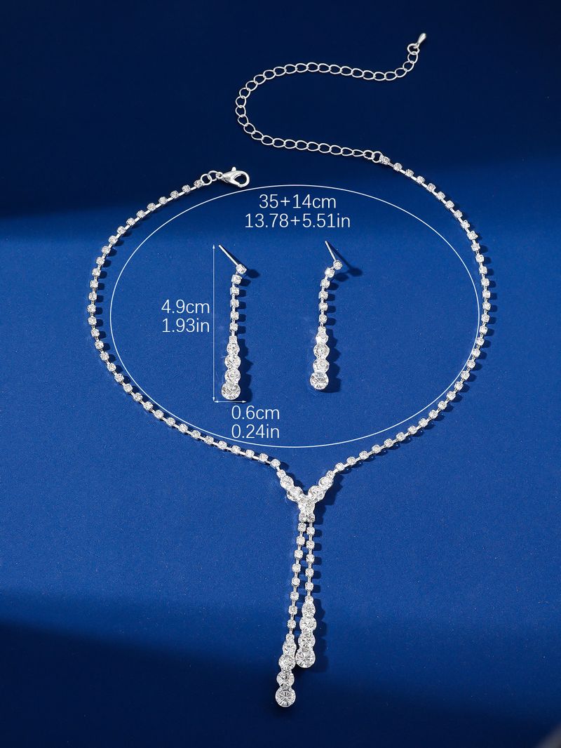 halsbandsset örhänge smyckesset bankettklänningsset halsband moderiktigt brudsmycken_voghion.com