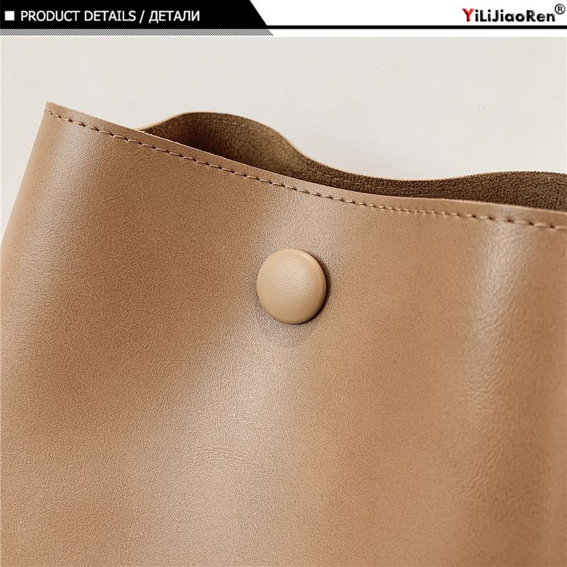 Borse da donna alla moda Borse a tracolla eleganti con tracolla larga a secchiello grande per donna Borsa a tracolla in morbida pelle Portafoglio_voghion.com