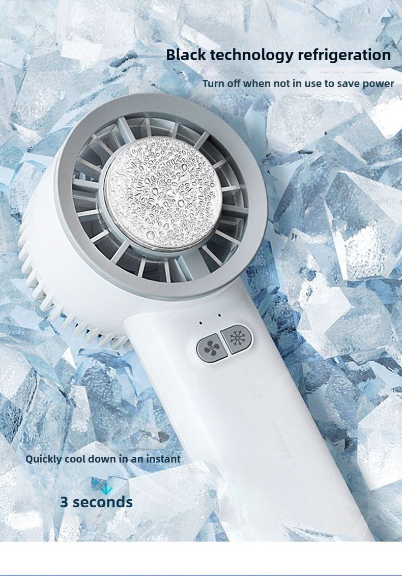 USB Cooling Small Fan Charging Handheld Mini Portable Small Semiconductor New Ice Fan_voghion.com