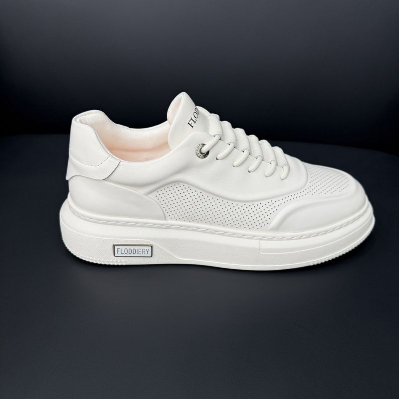 Suitable For All Seasons Trendy Versatile Thick-Soled Height-Increasing White Sneakers Dad Men's Summer 2025 New Breathable Sports Casual Shoes_voghion.com