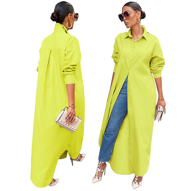 Camicetta da donna Camicette a maniche lunghe Moda Tinta unita_voghion.com