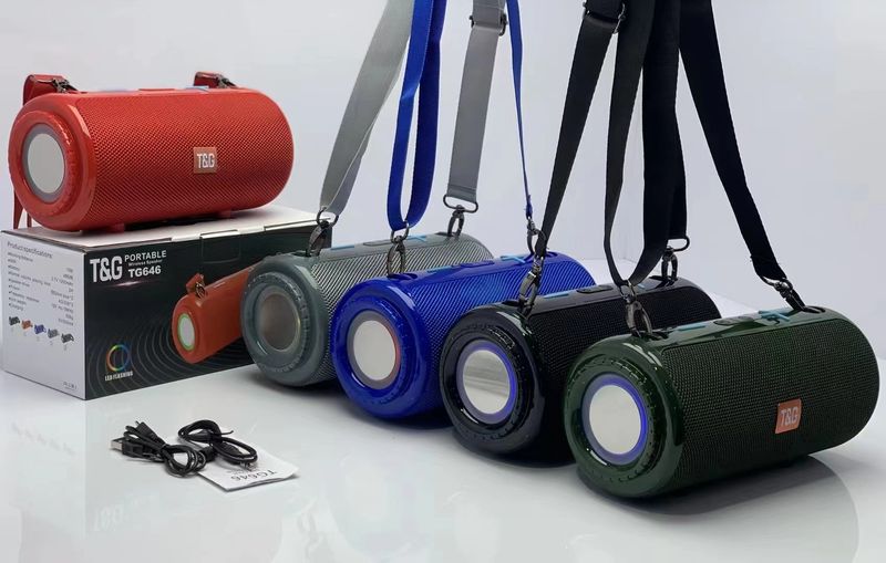 2022TG646 Bluetooth-Lautsprecher Outdoor Tragbare Battle Drum Farblicht Einsteckkarte U-Disk Radio Subwoofer_voghion.com