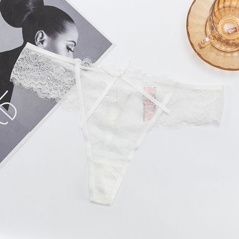 2025d Spitzen-Tanga Sexy Frauen Niedrige Taille Transparent Aushöhlen Verlockend T-Hosen Mädchen Dreieck Höschen_voghion.com