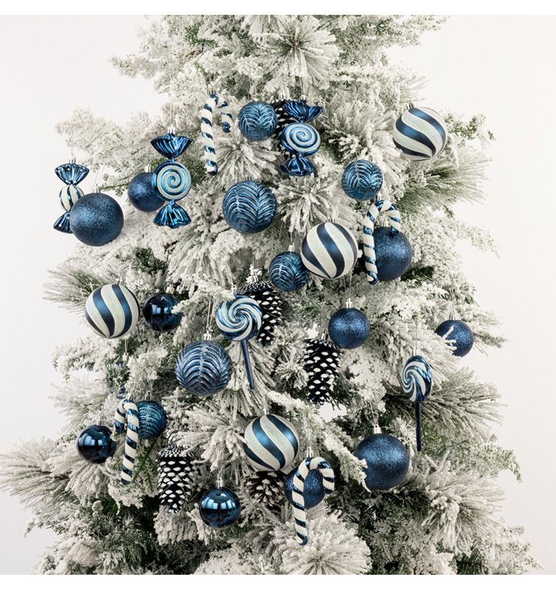 Χριστουγεννιάτικο 8cm/6cm36 Σετ Τεμαχίων Χριστουγεννιάτικη Μπάλα Χριστουγεννιάτικο Κρεμαστό Κουτί δώρου Κοστούμι Χριστουγεννιάτικο Δέντρο Αξεσουάρ Διακόσμηση_voghion.com