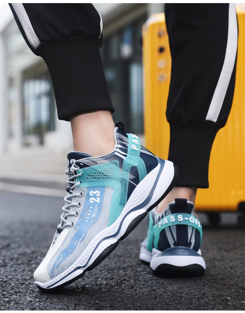 Men's high top outdoor casual sports breathable running shoes, fashionable and trendy sneakers, shoes_voghion.com