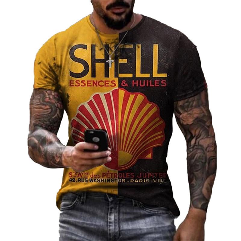 Personalized Unisex Casual Short Sleeve Fashion Versatile Loose 3D Couple T-Shirt_voghion.com