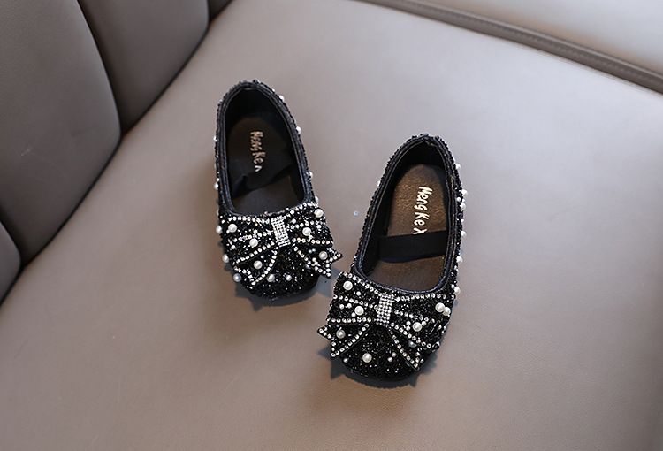 Mutter & kinder sommer neue stil bogen dame mädchen prinzessin mädchen baby prinzessin einzelne schuhe leder schuhe tanz leistung_voghion.com