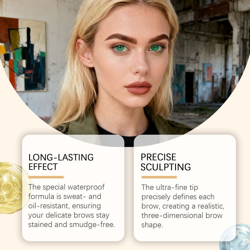 ZEPHOCO 3D Four-Prong Eyebrow Pencil One Stroke Natural Wild Eyebrows Clear Color Beginner-Friendly_voghion.com