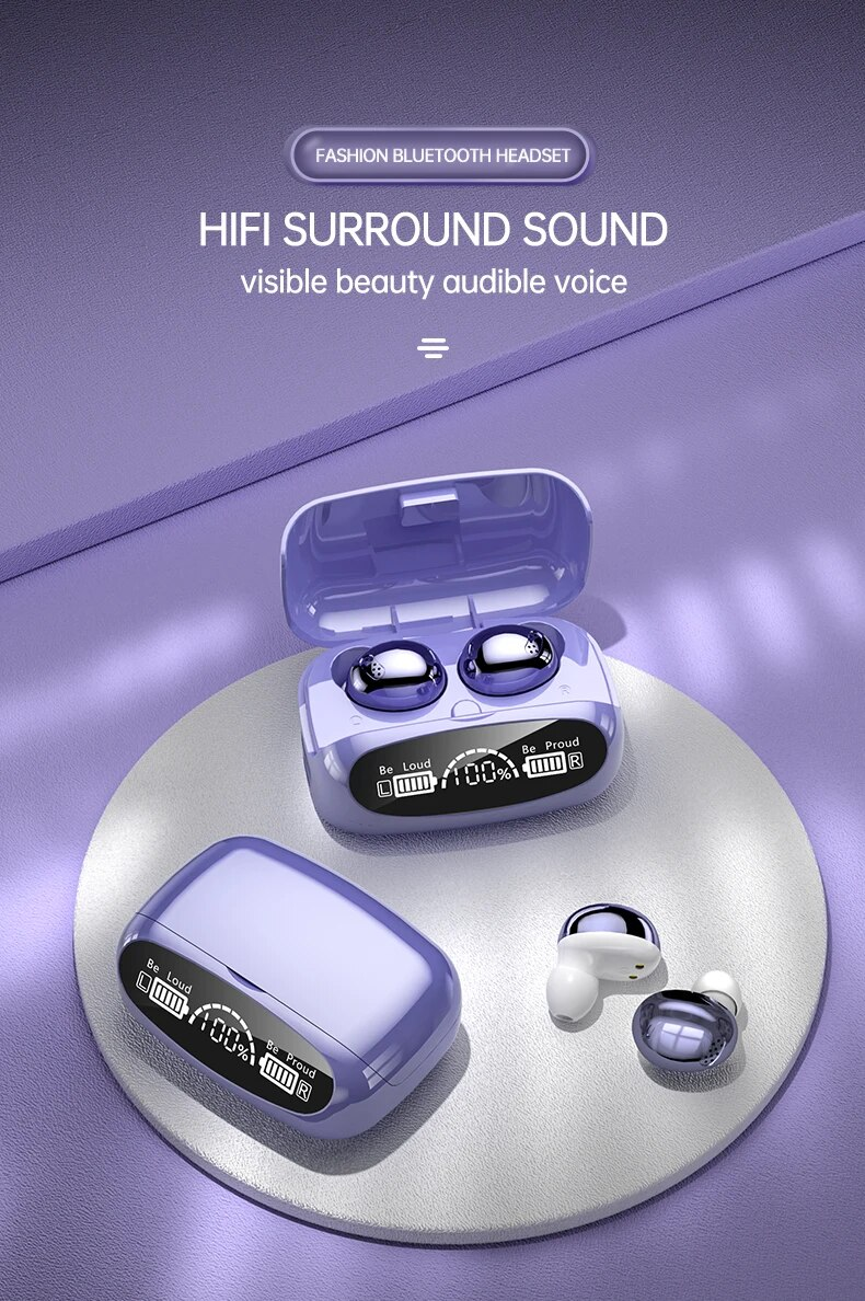 M32 Wireless Binaural Digital Display Large Touch Noise Reduction Low Delay TWS Bluetooth Headset_voghion.com