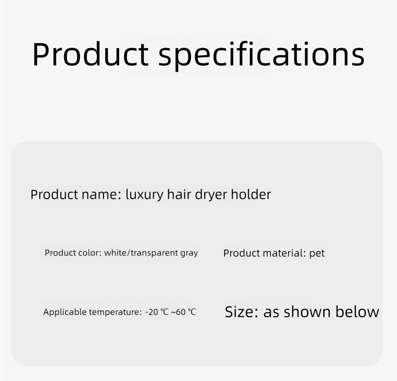 Supporto per asciugacapelli integrato da parete multifunzionale senza foratura per il bagno_voghion.com