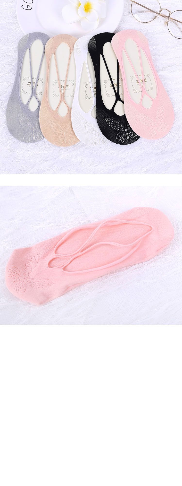 Calzini Calzini da barca da donna estivi sottili in rete invisibile scollati tutti abbinati bassi con cinturino antiscivolo sul tallone Calzini Calzini_voghion.com