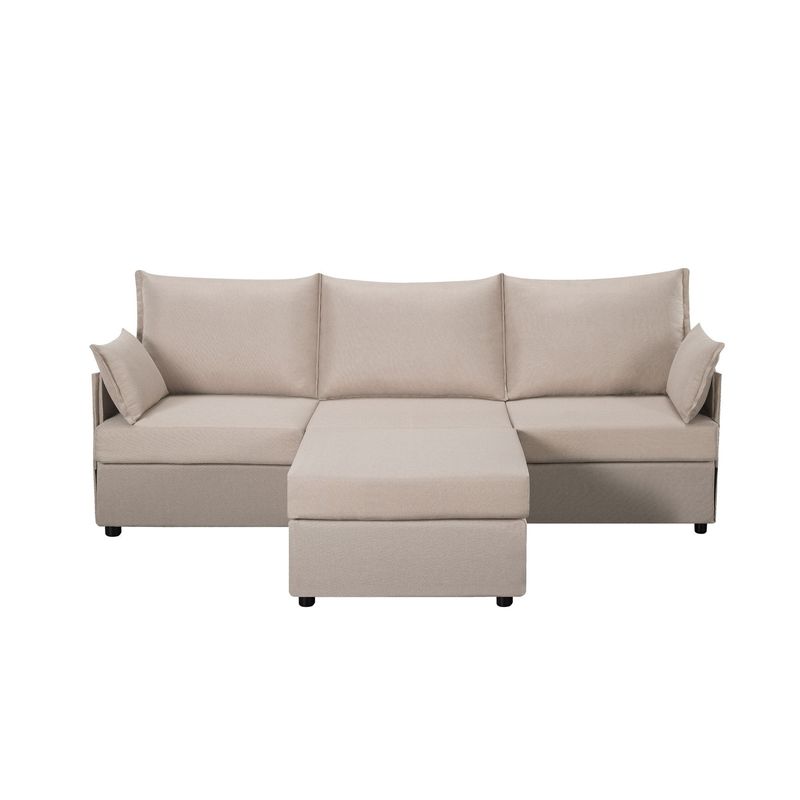 93.7' Sectional Sofa With Ottoman_voghion.com