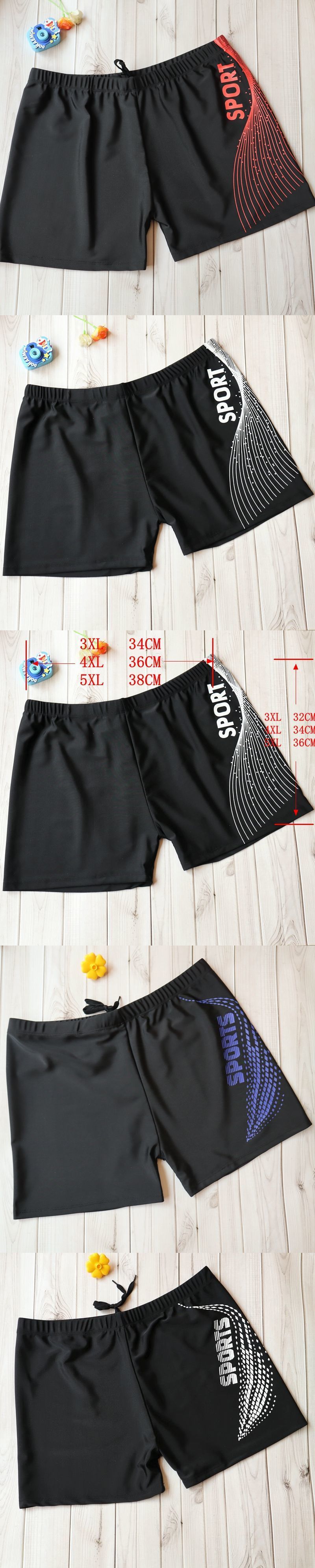 001 New Polyester Swim For Men, Adult Loose Comfortable Plus Size Printed Boxer Quick-Dry Hot Spring Beach Swimming Trunks_voghion.com