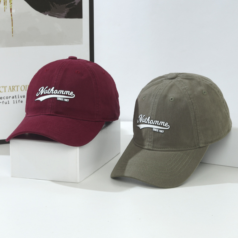 Nuovo da donna colla stampa Soft Top Baseball versione coreana Tide Wash approfondisce il viso Mostra piccolo cappello con lingua d'anatra da uomo_voghion.com