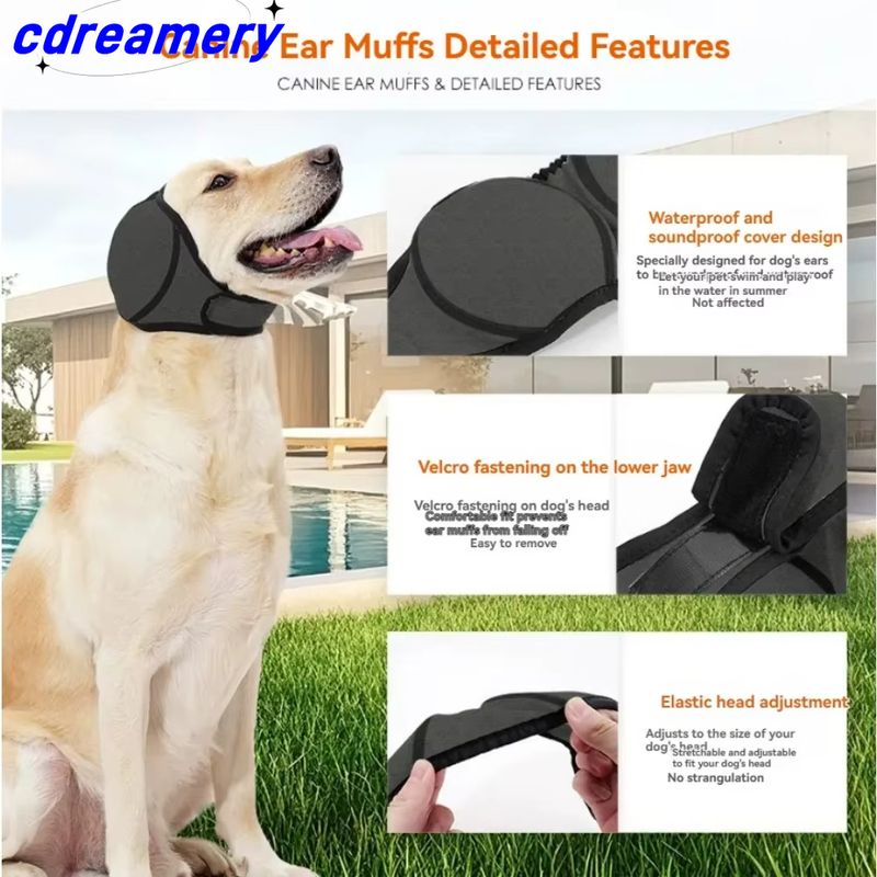 Noise-reducing Dog Earmuffs, Noise-proof Hearing Protection, Pet Earmuffs, Waterproof And Adjustable Dog Earmuffs_voghion.com