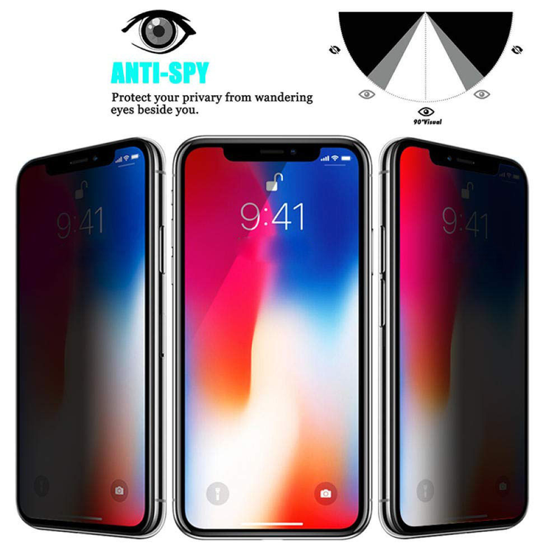 4Pcs Anti Spy Vidro Temperado Para iPhone 14 13 12 11 Pro Max 14Plus 12Mini 13Mini XSMax XR X 8 7 6s 6 Plus SE2020 Protetor de Tela Vidro de Privacidade_voghion.com