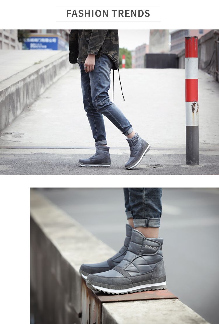 Herenschoenen Winter Warm Slee Bodem Lage Enkellaarzen_voghion.com