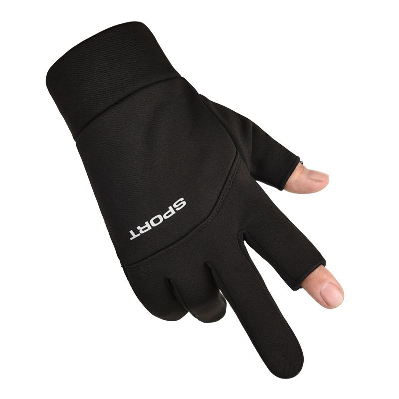 Autumn winter two with velvet riding fishing outdoor wear-resistant full finger gloves, cold resistant and warm gloves_voghion.com