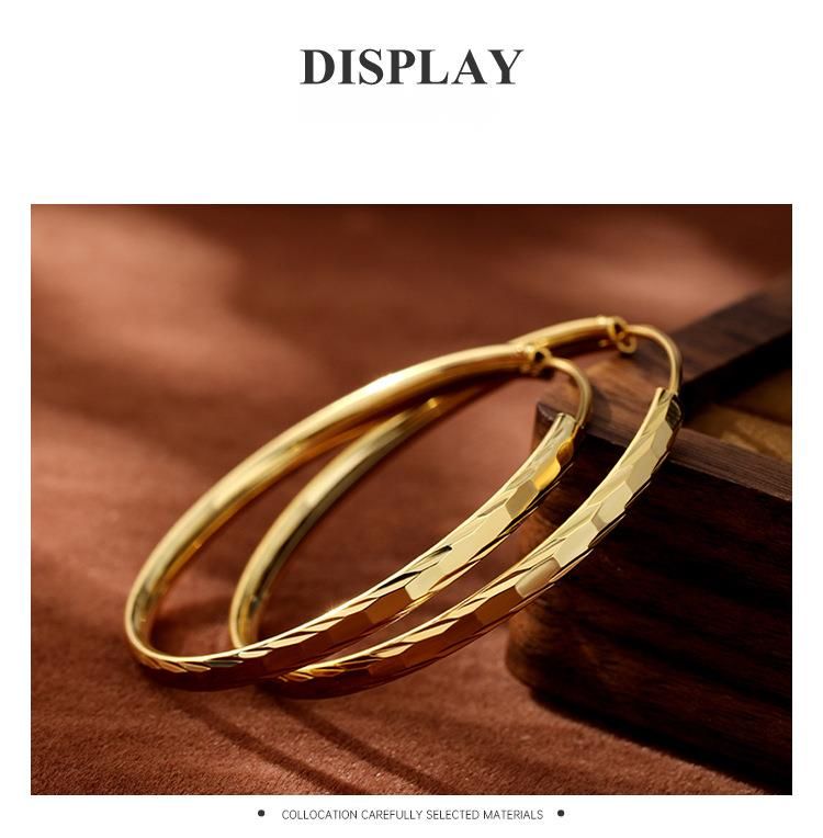 Orecchini a cerchio grandi in argento sterling da donna - Stile minimalista di lusso leggero e di alta gamma, design semplice ed esagerato_voghion.com