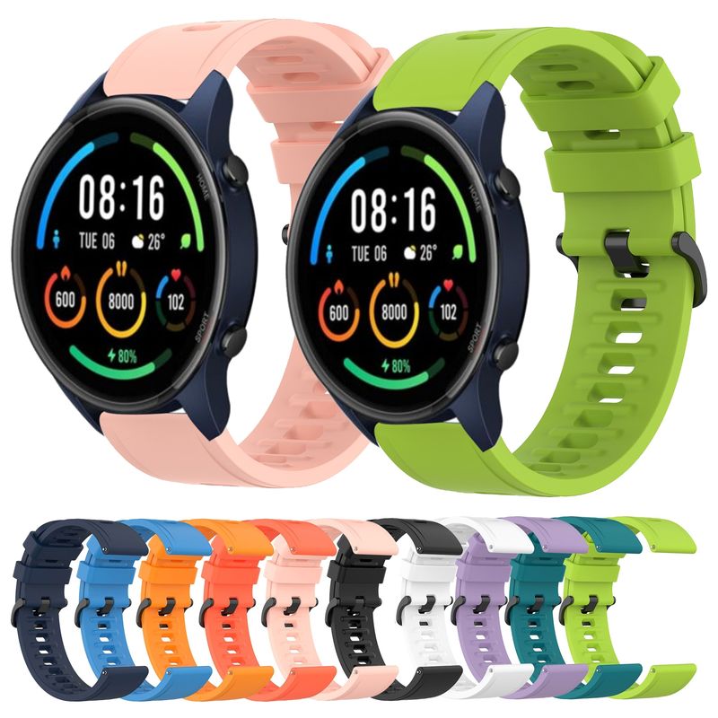 Xiaomi MI Watch värviline 22mm pehme silikoonist kellarihm (must)_voghion.com