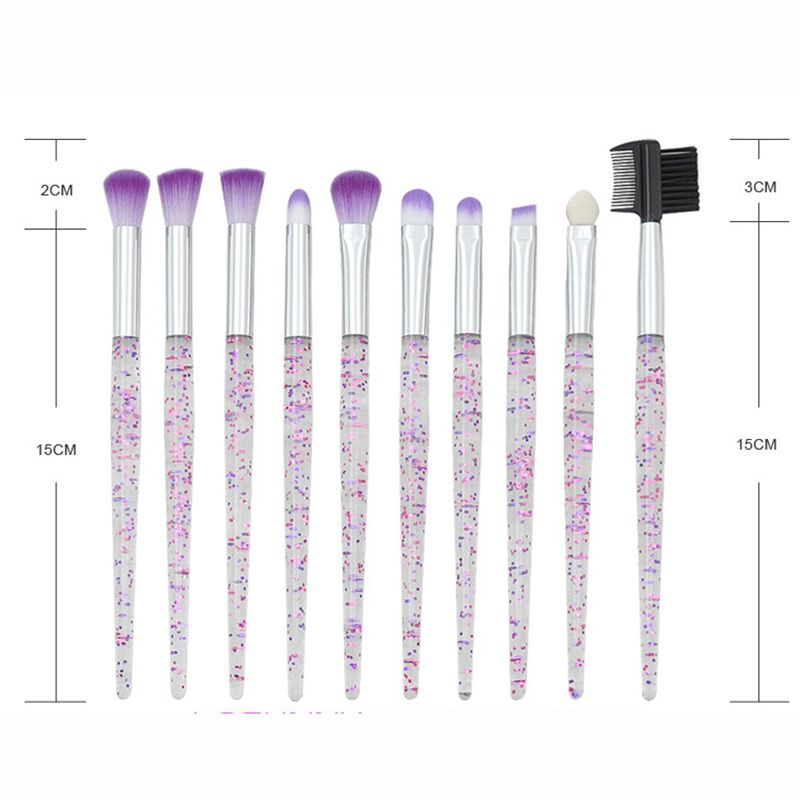 Glitter 10pcs Lovely Pink Unicorn Eye Brushes Set Eyeliner Eyebrow Eyeshadow Makeup Brushes Set Cosmetic Beauty maquiagem Tools_voghion.com