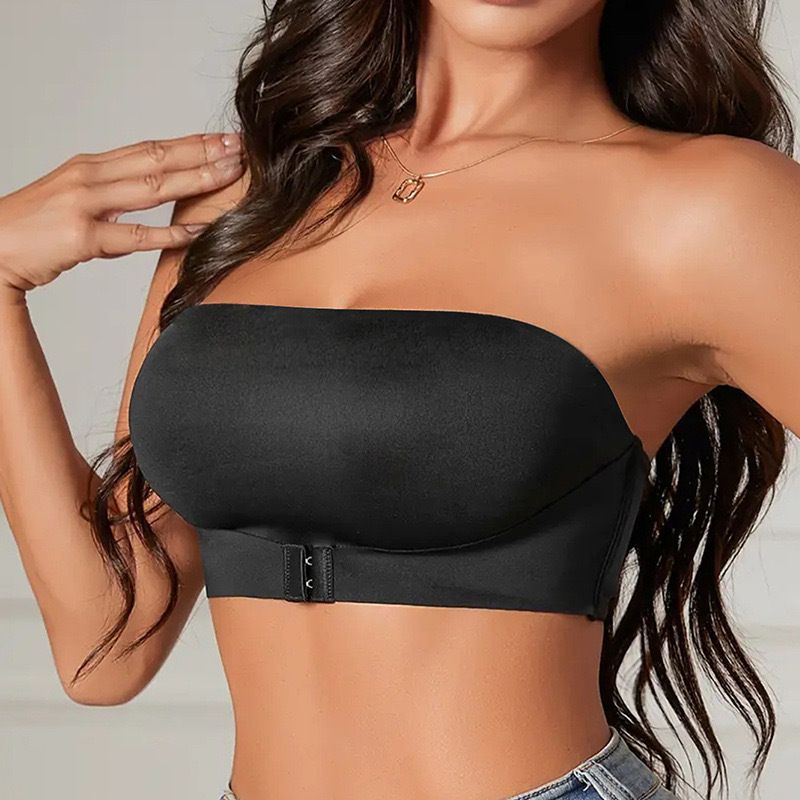 Ondergoed Sexy Naadloze Voorkant Gesp Buis BH Anti Dun Stijl Valt Niet Af Bovenste Ondersteuning Geplooide Borst Wikkel Mooie Rug BH Vrouwen_voghion.com