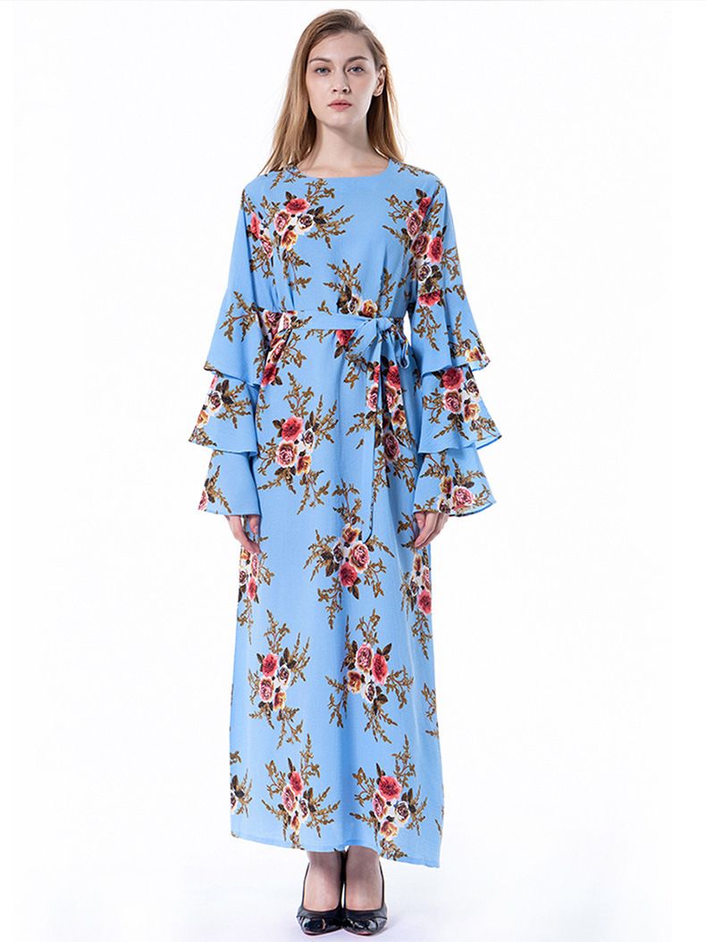 Abito da donna con gonna lunga, abito casual alla moda_voghion.com