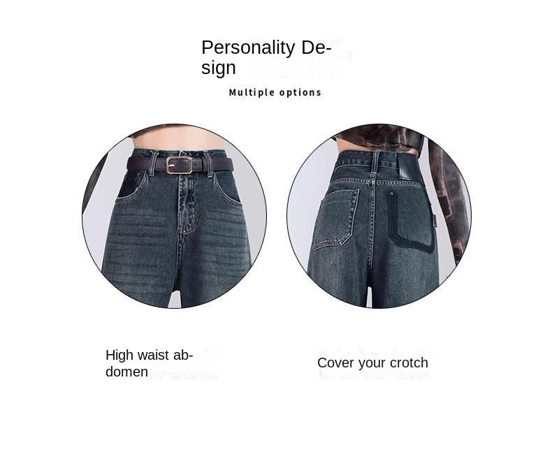 Womens Casual Straight Leg Jeans Loose Fit Denim Pants High Waist Light Blue Wide Leg Vintage Destroyed Autumn New Design_voghion.com
