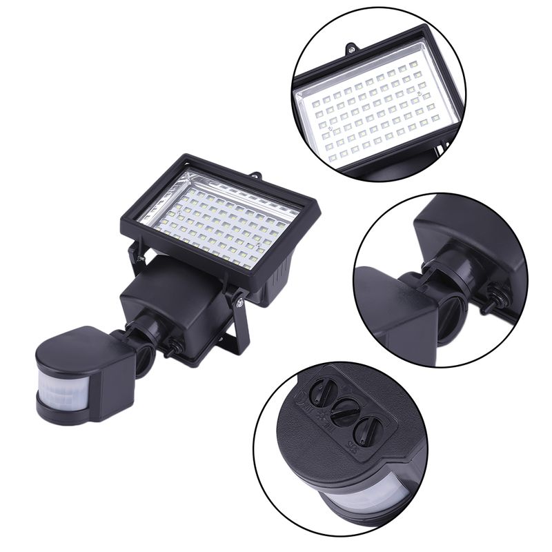 Pannello solare 60/100SMD LED SMD ad alta luminosità con sensore di movimento per esterni, giardino, strada, percorso_voghion.com