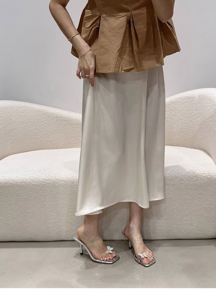 Fairy Square Toe Set With Fine Heels, Wearing Slippers For Women In Summer 2025. Water Diamond Butterfly Transparent_voghion.com