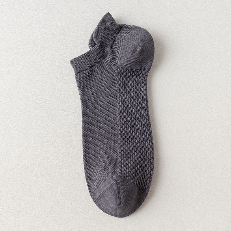 Calcetines de verano 2025e de algodón fino, resistentes al olor y absorbentes del sudor, versátiles, de malla corta y transpirables para hombre Zhuji_voghion.com