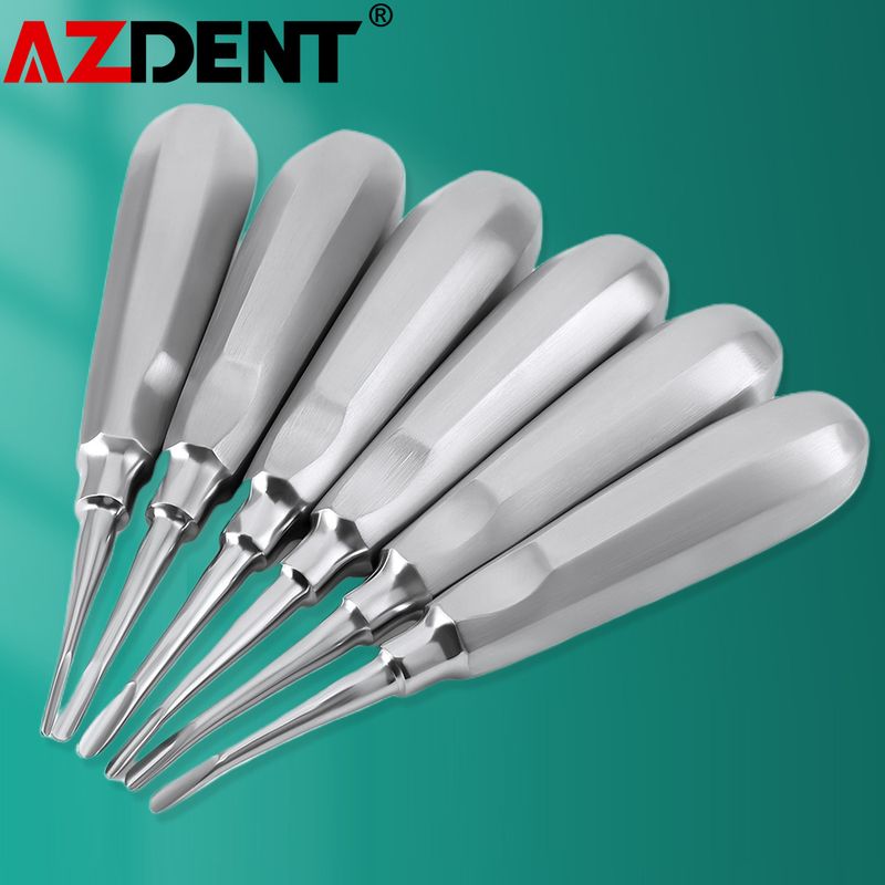 6 stuks/set roestvrijstalen tandheelkundige rechte gebogen wortellift tandheelkunde chirurgische schroevendraaier laboratoriumgereedschappen instrumentenset_voghion.com