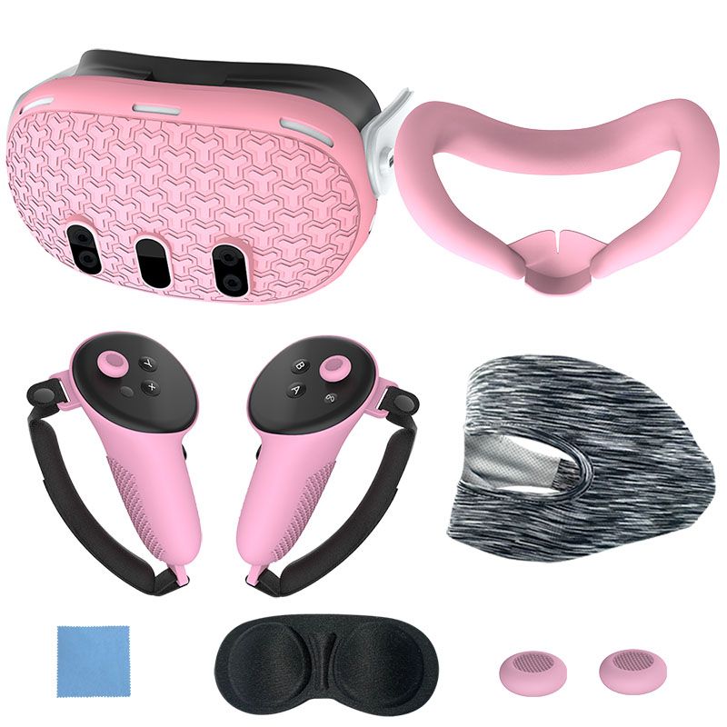7PCS Silikon für Meta Quest 3 Zubehör Anti-Scratch TPU Schutzhülle VR Headset Sleeve Shell Case_voghion.com