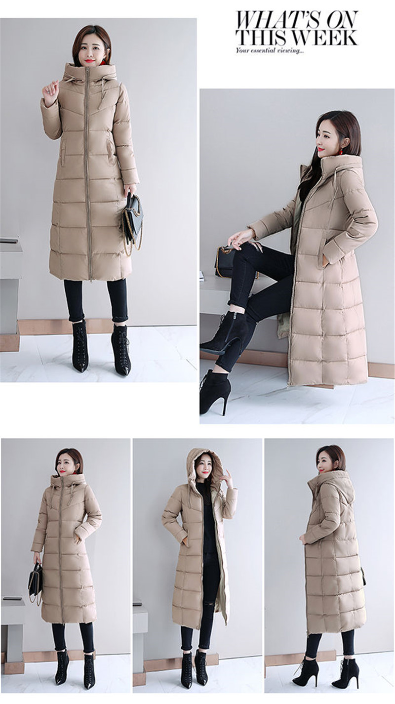 Abrigo de invierno largo y recto para mujer, chaquetas informales, Parka ajustada con capucha, prendas de vestir de moda de gran tamaño, talla grande 5XL, 2023_voghion.com