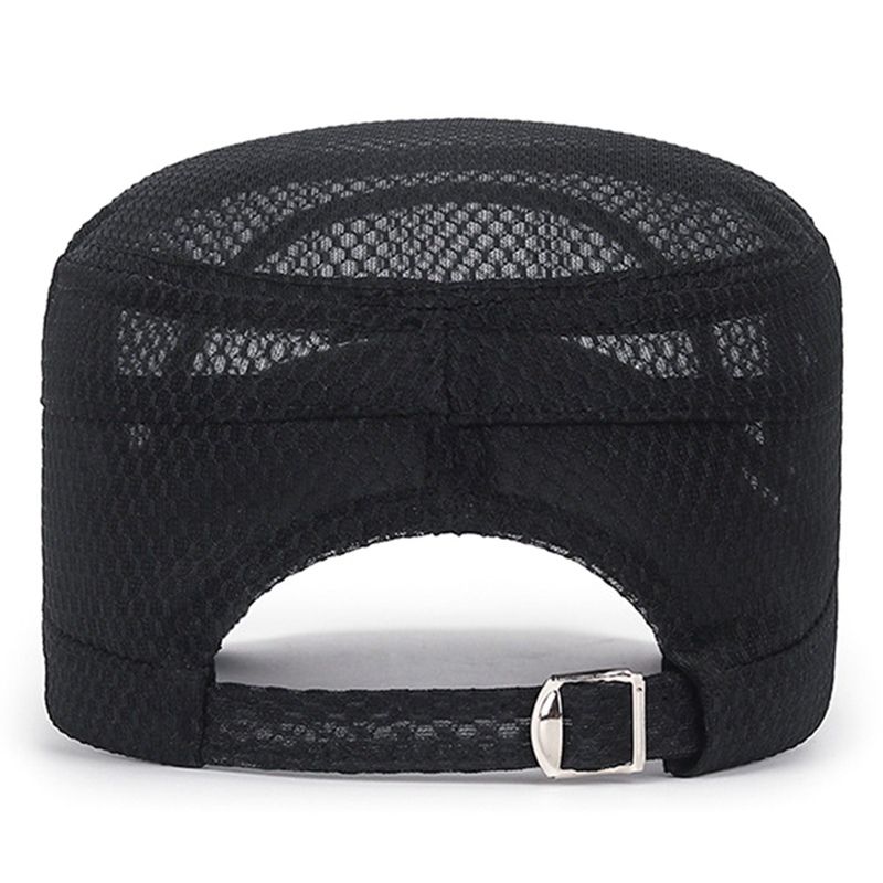 Männer Snapbacks Frauen Vintage Mesh Flat Top Armee Sonnenhut Sommer Outdoor Radfahren Visier Casual Sport Solide_voghion.com