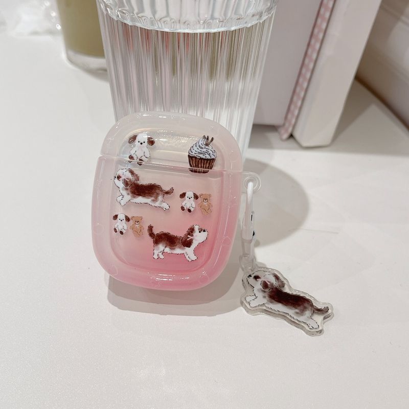 Korean style running puppy for airpods 3 protective case pro2 Bluetooth 1/2 generation Feilin earphone case_voghion.com