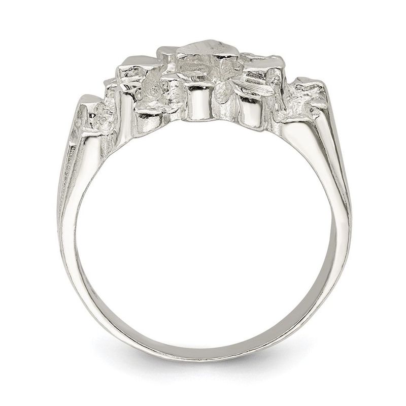 Sterling Silver Men's Nugget Ring_voghion.com