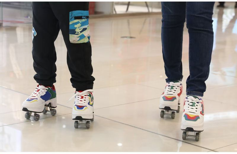 Cross Border Running Shoes Roller Skates Deformation Shoes Wheel Shoes Roller Skates Four Wheel Roller Skates_voghion.com