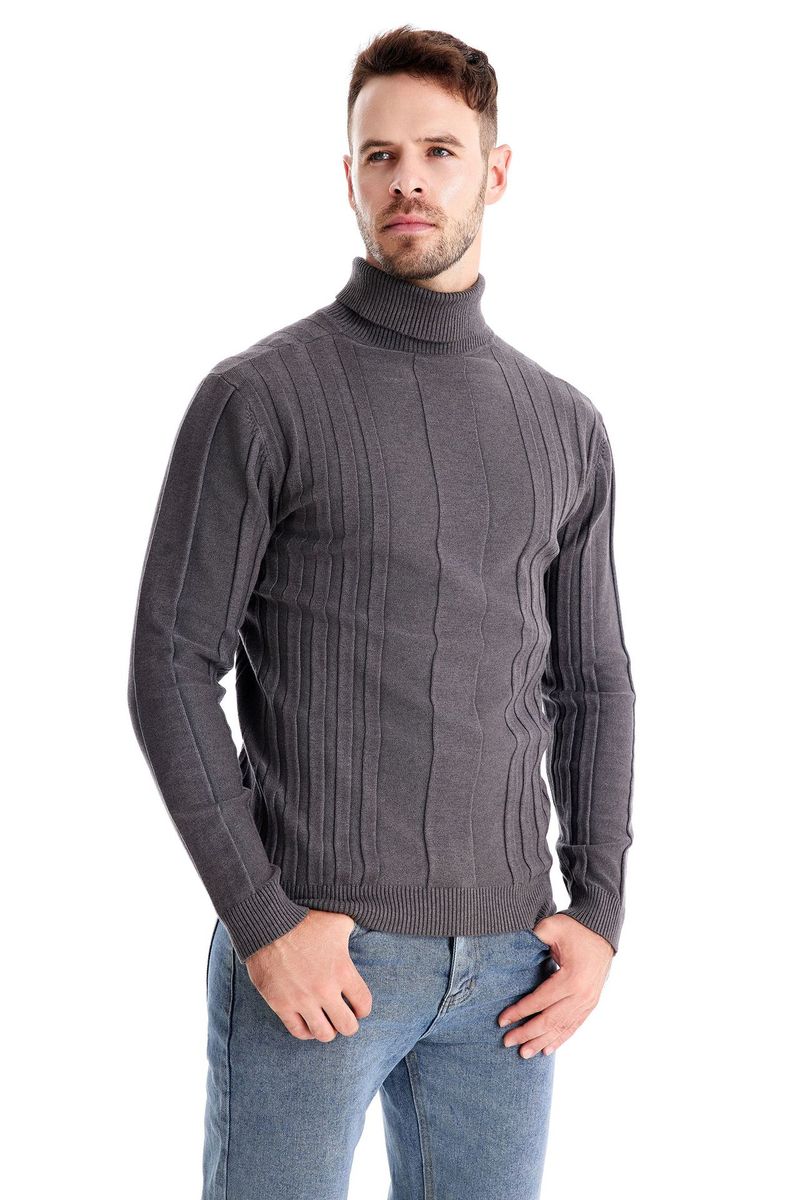 Autunno e inverno nuovo collo alto casual maglia calda base maglione uomo tinta unita versatile trendy felpa con cappuccio_voghion.com