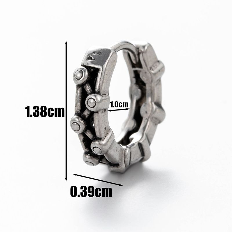 Neue Herren-Piercing-Ohrringe aus Edelstahl, Tigerkreuz, Pentagramm, geometrisches Muster, modische Ohrmanschetten_voghion.com