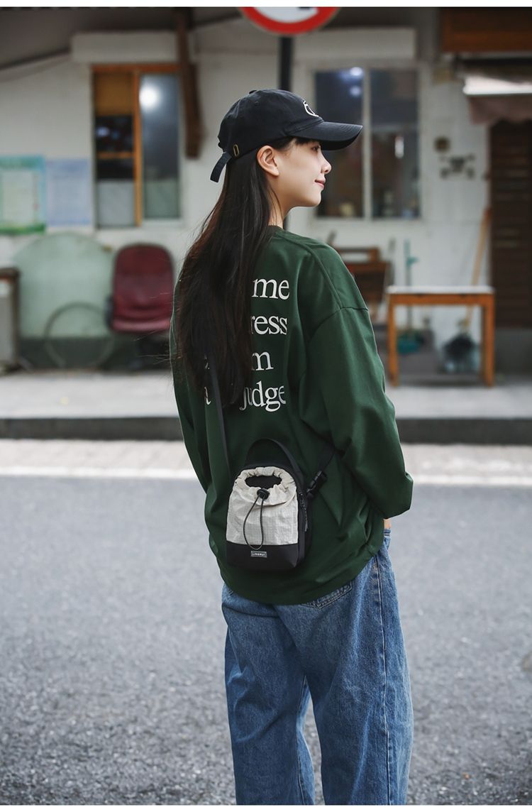 Bolso bandolera con cordón para hombre, estilo moderno, para deportes al aire libre, senderismo, estilo pequeño_voghion.com