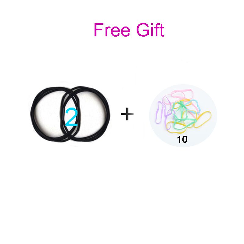 Sintētiskā gradienta krāsa, netīra pīta zirgaste, varavīksnes 30 cm elastīga gumijas lente, zirgastes matu pieaudzēšana meitenēm_voghion.com