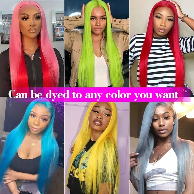 Hot selling 360 Transparent Frontal Pre Plucked Brazilian Remy Straight 13X4 Lace Front Human Wigs For Black Women Bling Hair_voghion.com