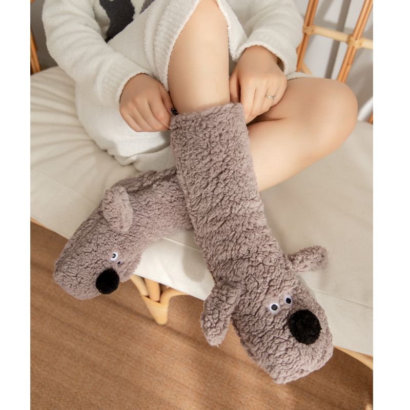 Boden Erwachsene Schlaf Winter Schnee Hause Entbindung Bein Abdeckungen, Teppich Hausschuhe Socken, Kinder Socken_voghion.com