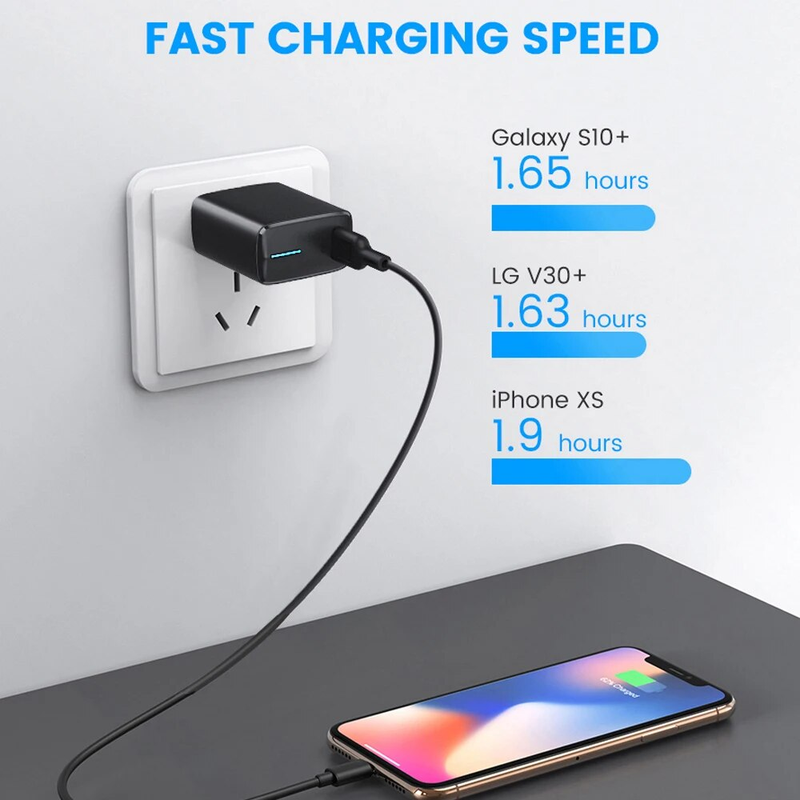 18W Fast Charging Power Adapter For iPhone 14 Xiaomi 13 Samsung Huawei Quick Charge 3.0 Mobile Phone USB_voghion.com