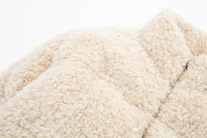 Women's fleece short slim-fit padded jacket jacket_voghion.com