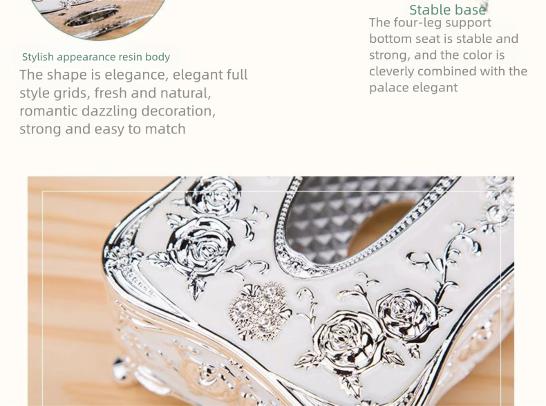 European Style Fashion Coffee Table Storage Tissue Home High-end Napkin Box Household Creative_voghion.com