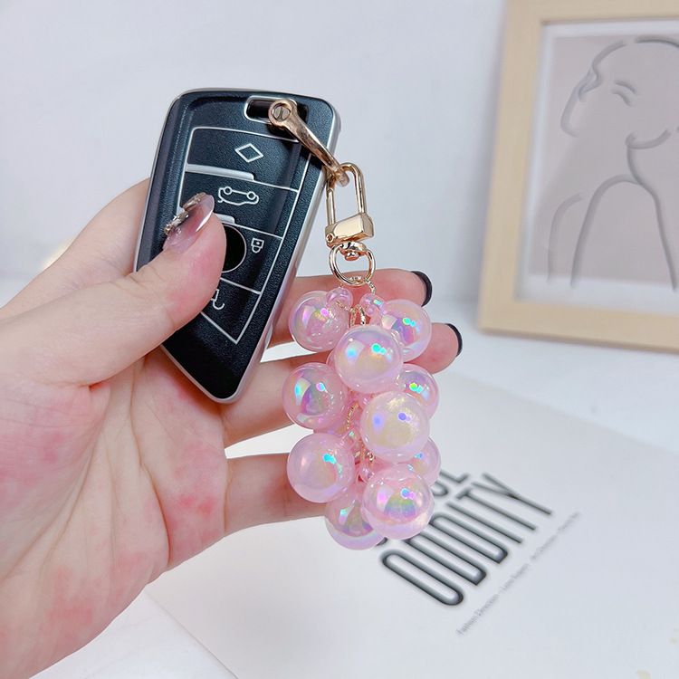 Creativo ciondolo per telefono a forma di principessa sirena, uva, portachiavi estivo personalizzato per auto, decorazione per donna_voghion.com