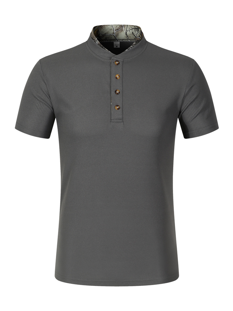 Maglietta polo da uomo con risvolto, nuova, alla moda, in twill di cotone, di grandi dimensioni_voghion.com