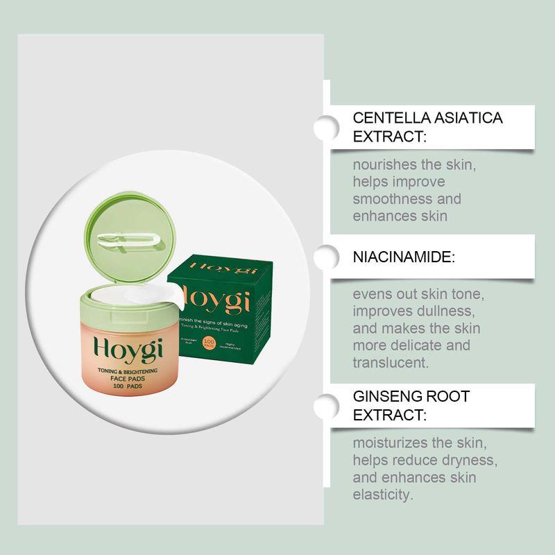 Dischetti idratanti quotidiani Hoygi Centella Asiatica Idratazione profonda Nutrimento Migliora l'elasticità della pelle_voghion.com